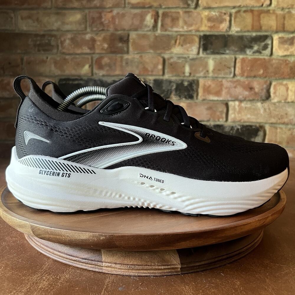 Brooks Glycerin GTS 22 Supportive Mens 11 Black White Running Shoes Sneakers - Picture 3 of 16